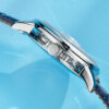 Skeleton tourbillon watch case profile view with curved crystal, factory supply by WatchesHome.