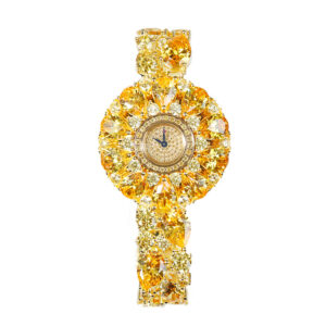 Crafted With 18K Yellow Gold Women's Jewelry Quartz Watch