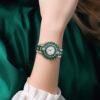 Mechanical Watches Manufacturer | Emerald Jewelry Quartz Bracelet Decorative Watch