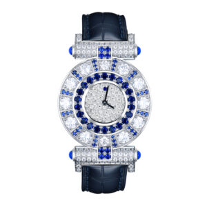 Diamond Encrusted Round Dial Exudes Elegance