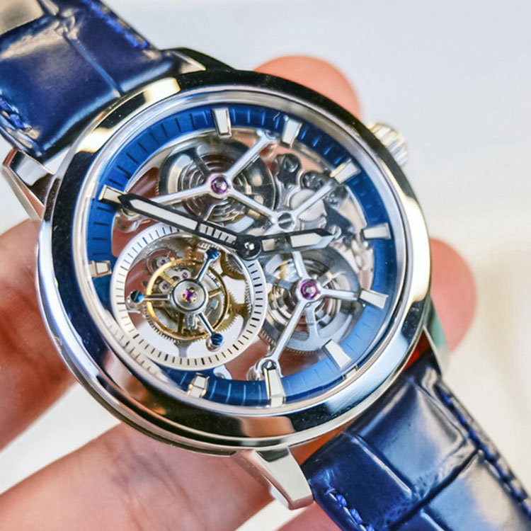 Custom skeleton tourbillon watc