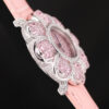 Mechanical Watches Manufacturer | Women Quartz Pink Diamond Flower Shape