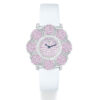 Mechanical Watches Manufacturer | Women Quartz Pink Diamond Flower Shape