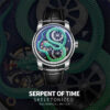 Mechanical Watches Manufacturer | Where the Serpent Devours Time Matte Black Cyan