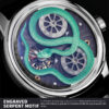Mechanical Watches Manufacturer | Where the Serpent Devours Time Matte Black Cyan