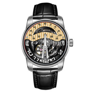 Elegant watch with telescopic movement