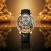 Luxury mechanical watch with 3D sculpted dragon qilin dial, automatic micro-sculpture timepieces supply for watch brands.