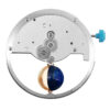 Custom modified mechanical watch movement with 3D spherical moon phase display by OEM manufacturer