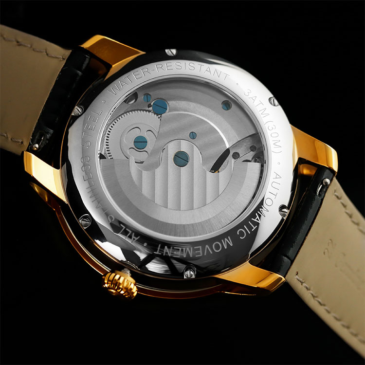 Exhibition caseback of dragon qilin mechanical watch