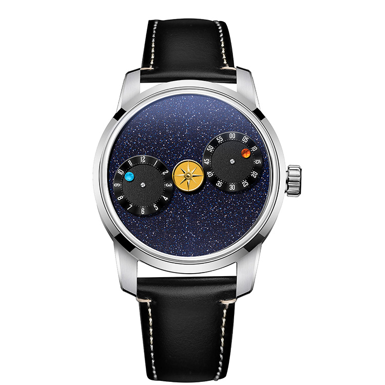Mechanical Watches Manufacturer | Aventurine Celestial Orbit Wandering Hour Mechanical Watch