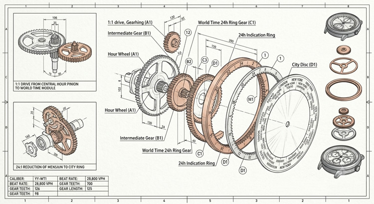 Mechanical Watches Manufacturer | World Time Complications: Tracking Global Hours with Elegance Mechanical Watches Manufacturer | World Time Complications: Tracking Global Hours with Elegance