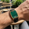 Mechanical Watches Manufacturer | Natural Malachite Jumping Hour: Vintage Tank OEM Solution