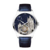 Premium tourbillon watch with 24 hour indicator, custom mechanical star dial timepiece manufacturing for watch brands.