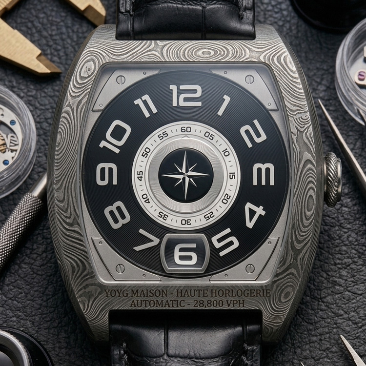 Mechanical Watches Manufacturer | Damascus Steel in Watch Cases: Patterned Strength and Unique Beauty