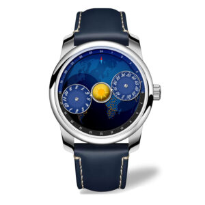 Wandering Earth 24H Watch: Rotating World Map Automatic