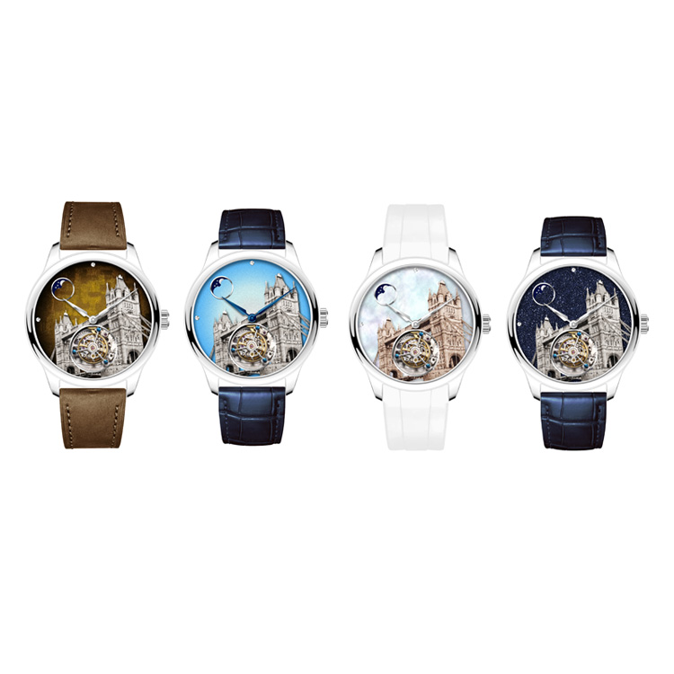 Premium tourbillon watches with 24 hour indicators collection, custom automatic mechanical timepieces supply for brands.