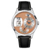 Custom 3D tourbillon mechanical watch with orange dial by OEM watch manufacturer